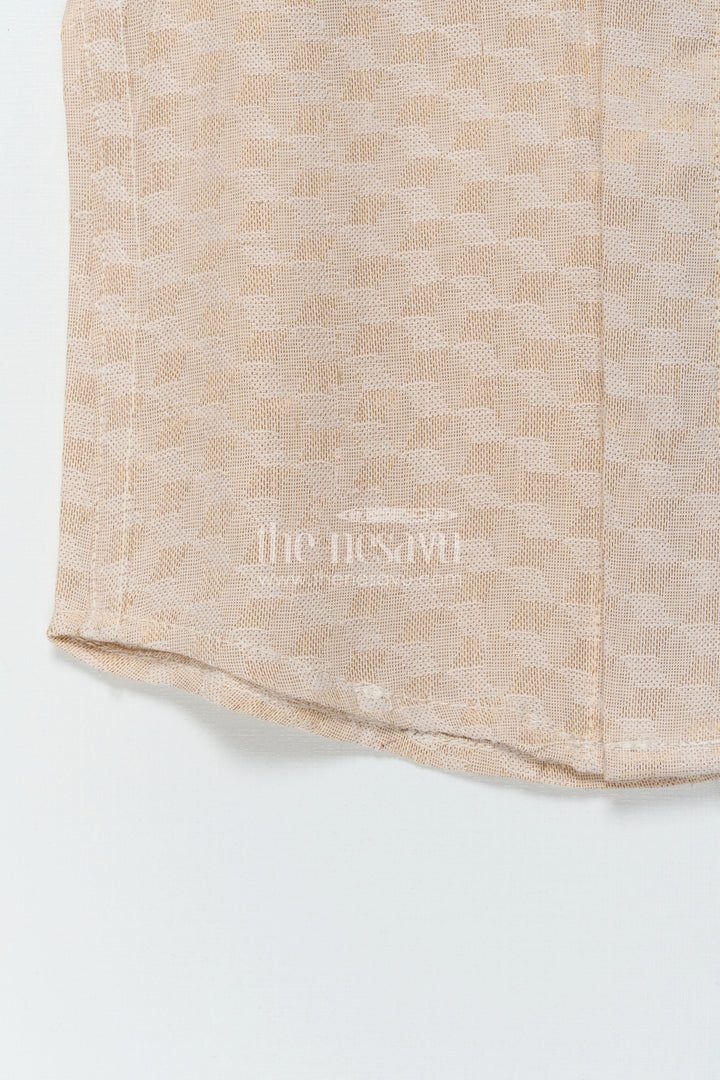 The Nesavu Boys Silk Shirt Kids Silk Shirt with Embossed Detailing for Festivals and Rituals Nesavu Nesavu kids embossed tissue silk shirt for traditional functions and festive rituals