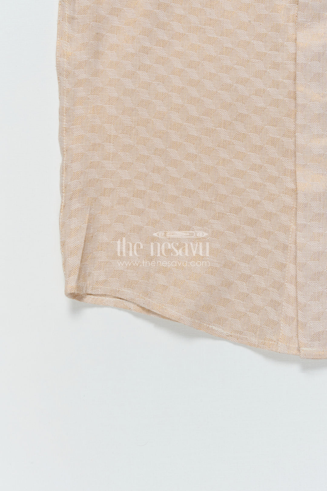 The Nesavu Boys Silk Shirt Kids Silk Shirt with Embossed Detailing for Festivals and Rituals Nesavu Nesavu kids embossed tissue silk shirt for traditional functions and festive rituals