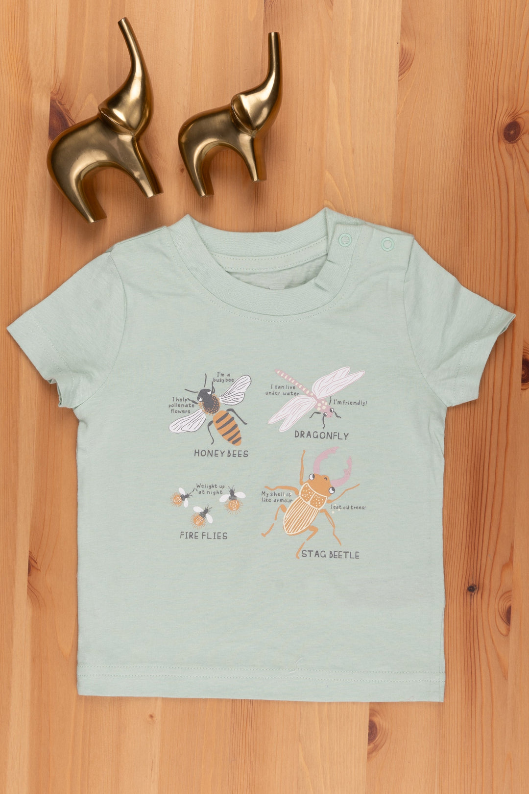 The Nesavu Baby T Shirt Kids Unisex T-Shirt Comfortable and Playful psr silks Nesavu 10 (NB) / Green LTP001