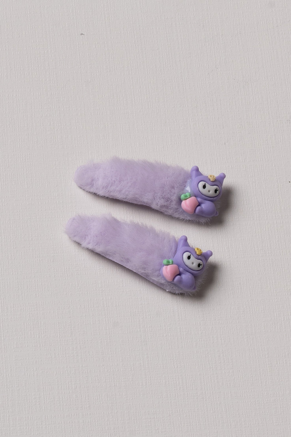 The Nesavu Tick Tac Clip Lavender Dream Fuzzy Tick Tac Clips Nesavu Purple / Style 1 JHTT16A Children's Lavender Fuzzy Animal Tick Tac Clips | Soft Hair Accessories | The Nesavu