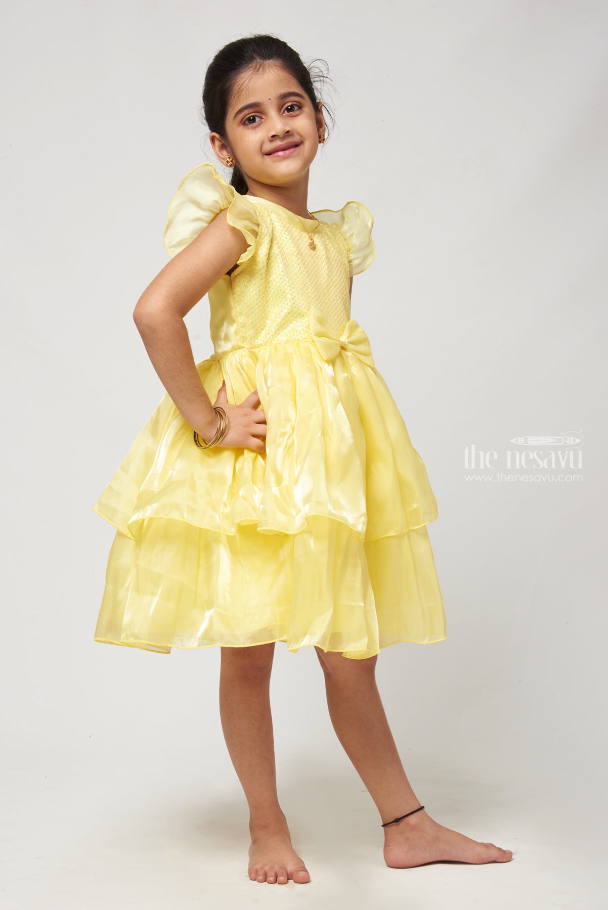 Girls Formal Dress Princess Dress Bubble Sleeve Performance - Temu