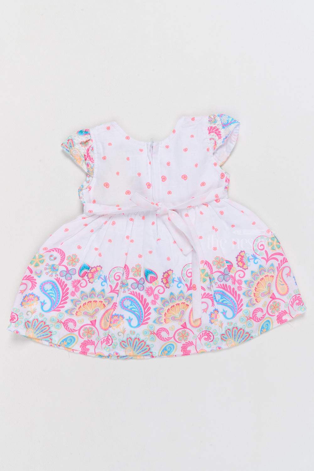 The Nesavu Baby Cotton Frocks Little Cotton Frocks for Girls with Paisley Prints and Embroidered Yoke Nesavu Nesavu Little Cotton Girls Frock Paisley Prints Embroidered Yoke Parties