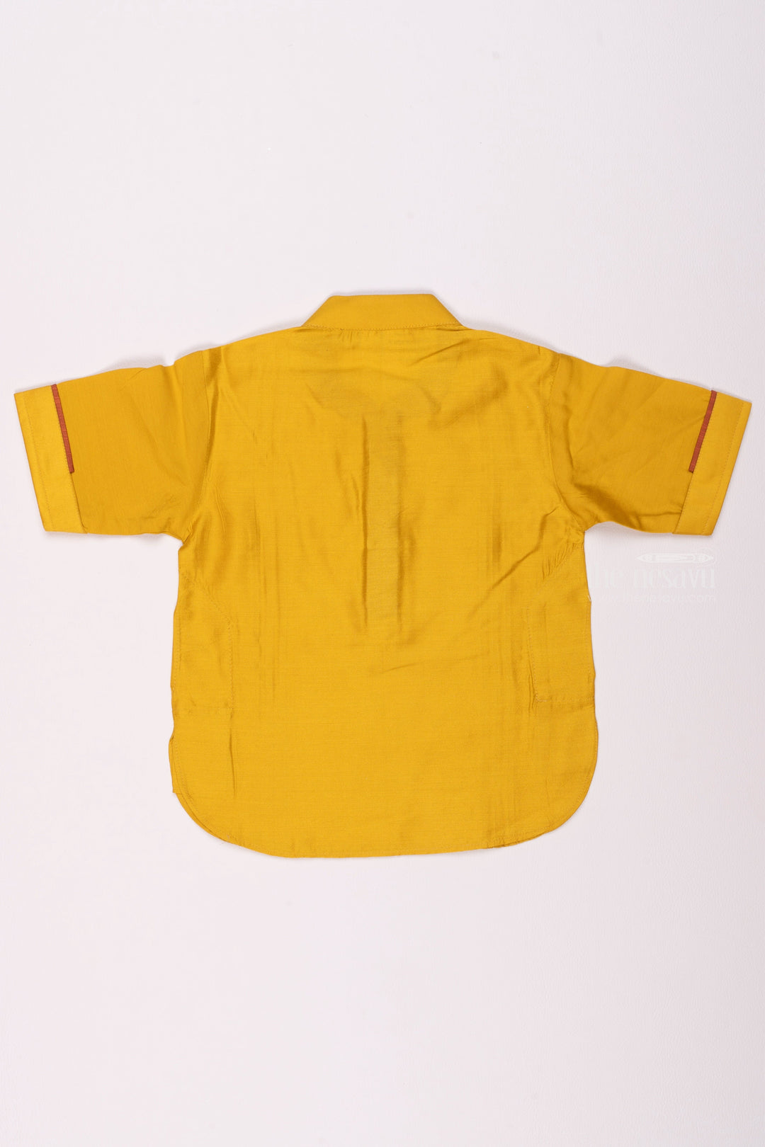 The Nesavu Boys Kurtha Shirt Matching Daddy and Son Shirts - Sunshine Bloom Vibrant Yellow Boys Shirt with Floral Embroidery Nesavu Cute Sibling Kurta Shirts | Trendy Designs for Brothers Combo Shirt | The Nesavu