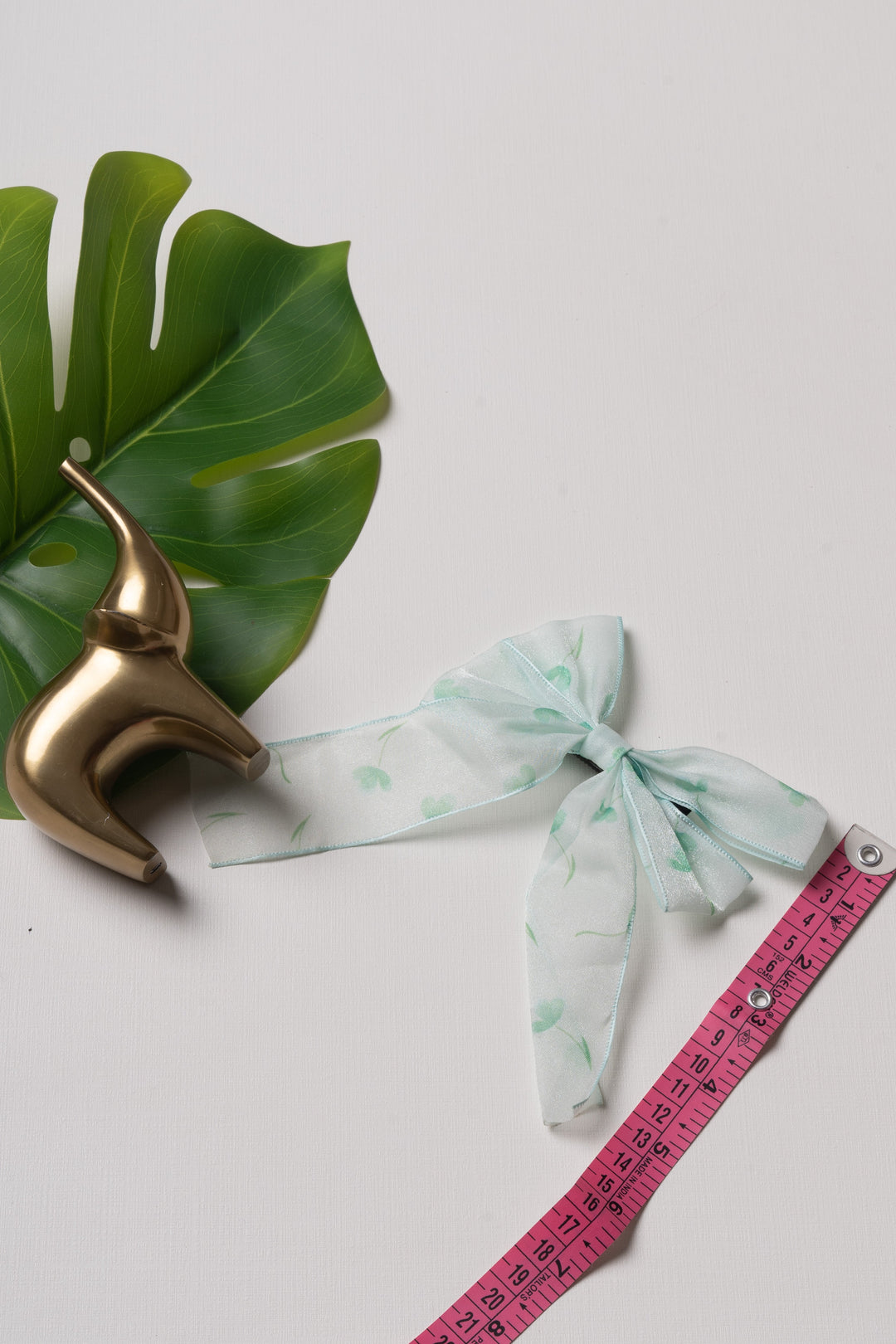 The Nesavu Hair Clip Mint Breeze Ribbon Hair Clip – A Touch of Spring for Your Little One Nesavu Green JHCL71H Mint Green Ribbon Clip for Hair | Fresh Spring-Inspired Hair Accessory for Girls | The Nesavu