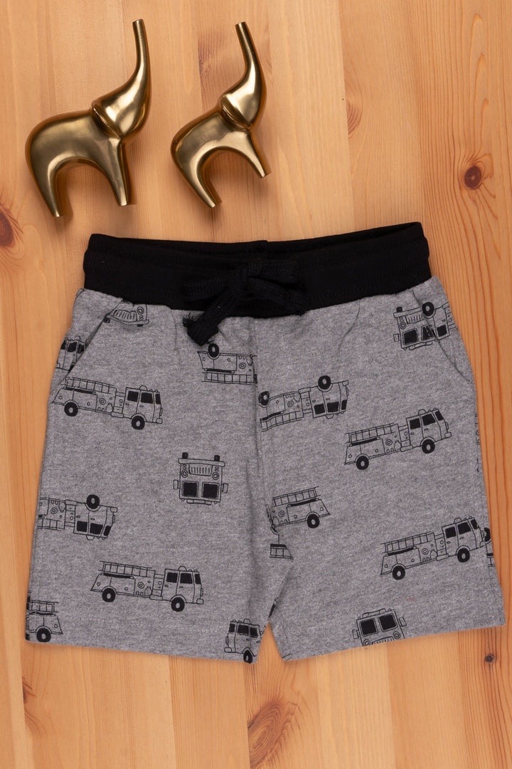 The Nesavu Boys Shorts Modern Unisex Kids Summer Shorts Contemporary and Comfortable Styling psr silks Nesavu 10 (NB) / Gray LBW018