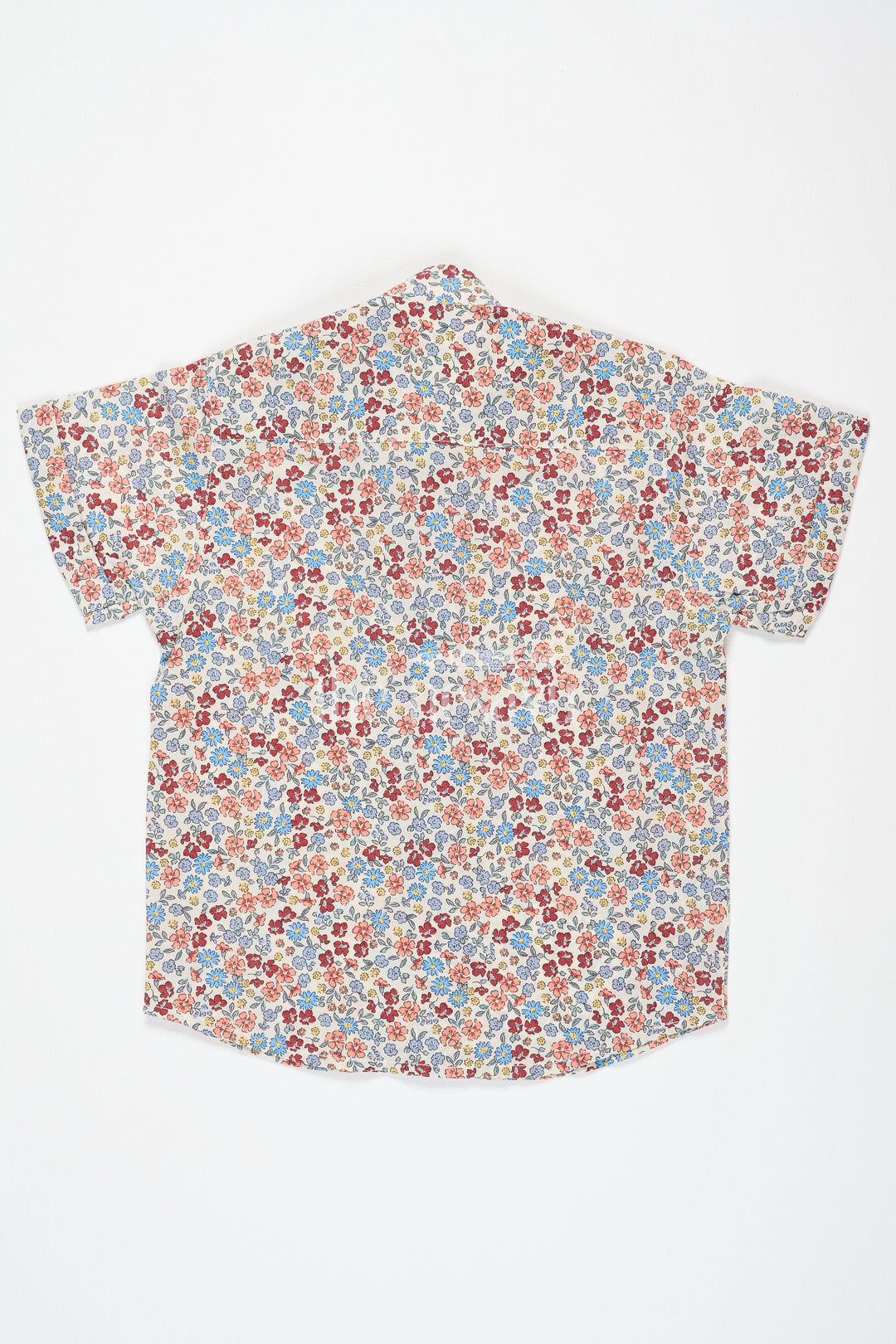 The Nesavu Boys Cotton Shirt Multicolor Boys Cotton Shirt with Floral Print Half Sleeves Playful and Trendy Design Nesavu Multicolor Floral Print Boys Cotton Shirt Nesavu Trendy Half Sleeves Comfortable Casual Wear