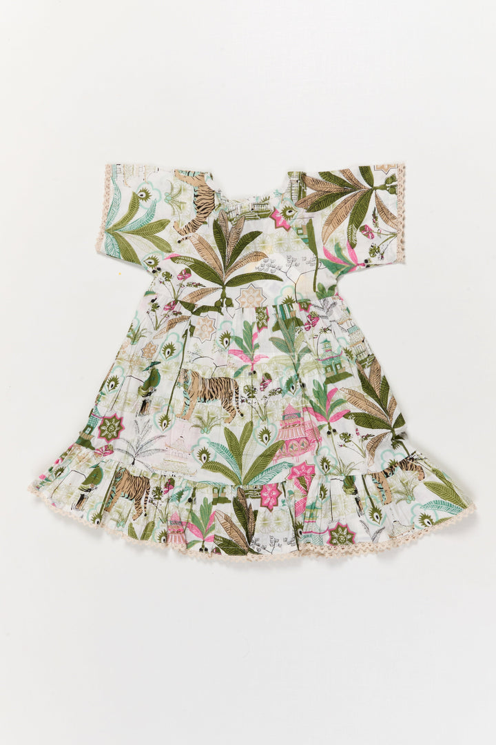 The Nesavu Girls Cotton Frock Multicolor Cotton Frock for Toddler Girls with Flutter Sleeves Nesavu Nesavu multicolor cotton frock for toddler girls with flutter sleeves – perfect for everyday play