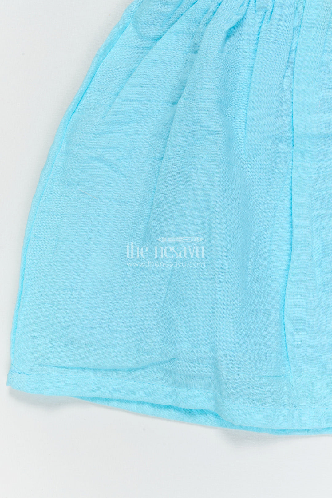 The Nesavu Girls Cotton Frock Muslin Cotton Frock for Baby Girls' Casual Outings Nesavu Nesavu baby girl cotton frock for casual outings and summer comfort wear