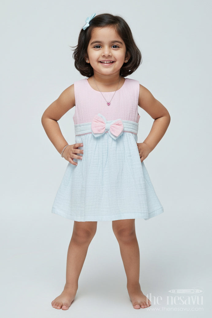 The Nesavu Baby Frocks Muslin Cotton Frock for Baby Girls for Summer Play and Daily Wear Nesavu 14 (6M) / Multicolor BFJ865A-14 Nesavu baby girl muslin cotton frock daily wear summer playtime comfort