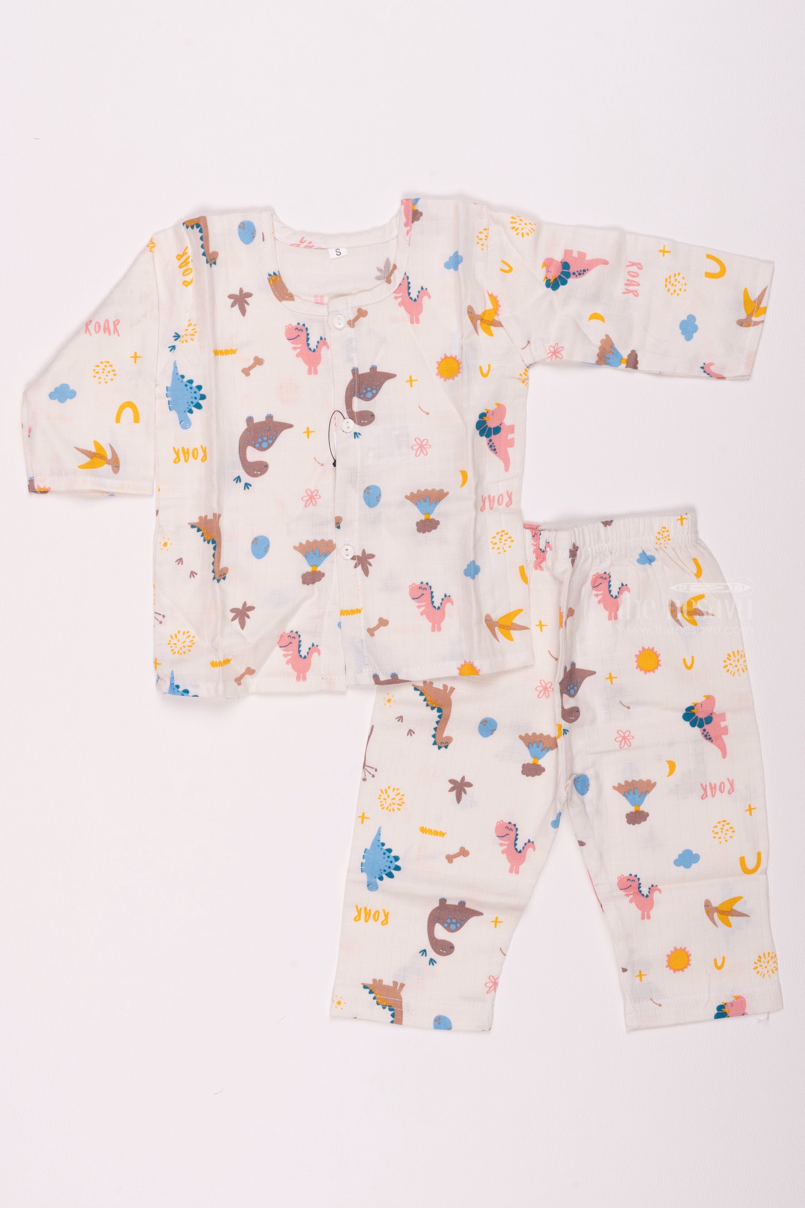 Buy Cute Puppy Two Piece Pink Pyjama Set for Kids Online