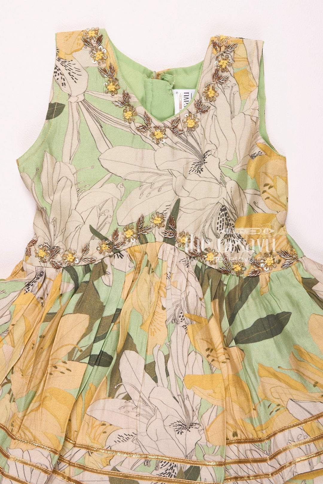 The Nesavu Girls Sharara / Plazo Set Nesavu Modal Silk Printed Sharara Choli Design for Girls Dussehra and Diwali Special Nesavu Nesavu Modal Silk Sharara Choli Design for Girls | Dussehra and Diwali Special