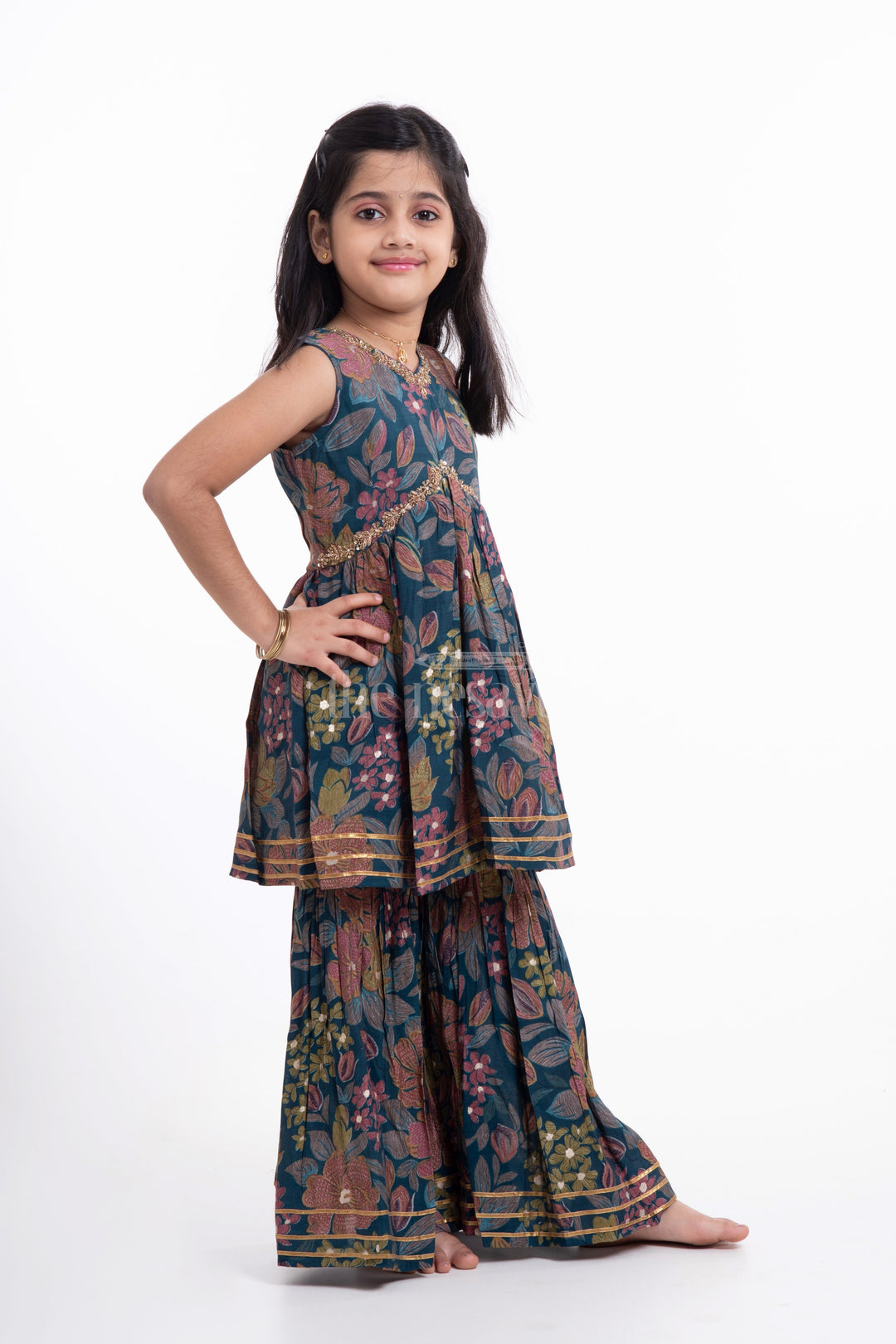 Modal Silk Sharara Plazo Top Dress for Girls Navratri Festive Wear | The Nesavu The Nesavu Modal Silk Sharara Plazo Top Dress for Girls Navratri Festive Wear | The Nesavu The Nesavu
