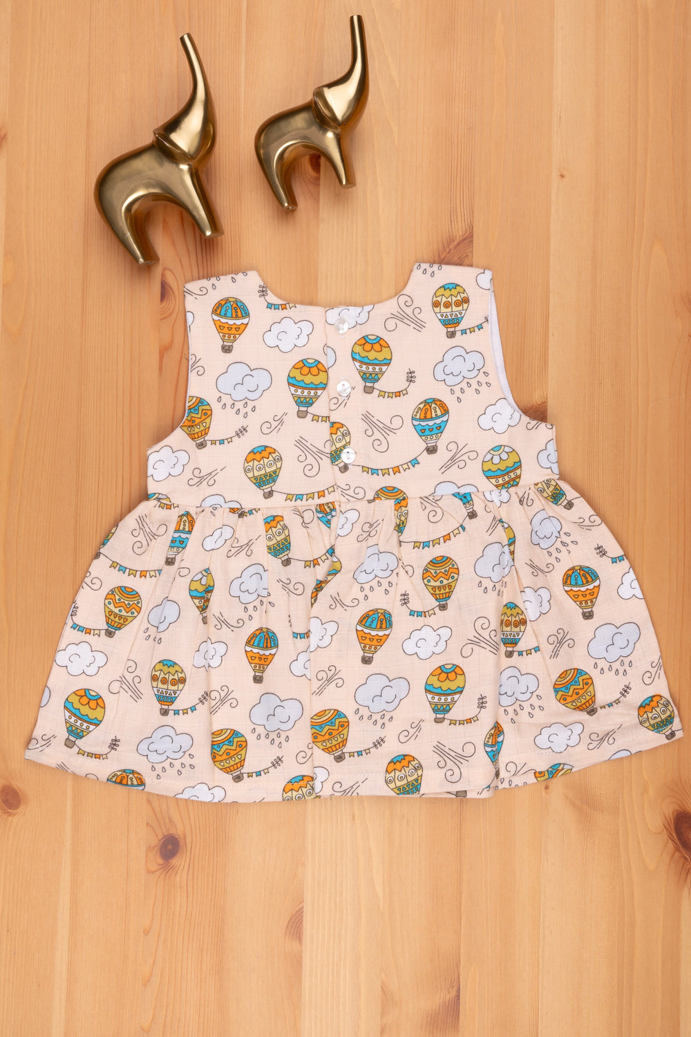 The Nesavu Baby Frock / Jhabla Orange Skies: Parachute Printed Dress for Baby Girls Nesavu Atractive Printed Casual Frock For Baby Girls | New Born Baby Dress | The Nesavu