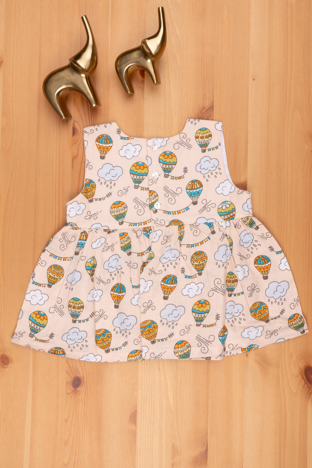 The Nesavu Baby Frock / Jhabla Orange Skies: Parachute Printed Dress for Baby Girls Nesavu Atractive Printed Casual Frock For Baby Girls | New Born Baby Dress | The Nesavu