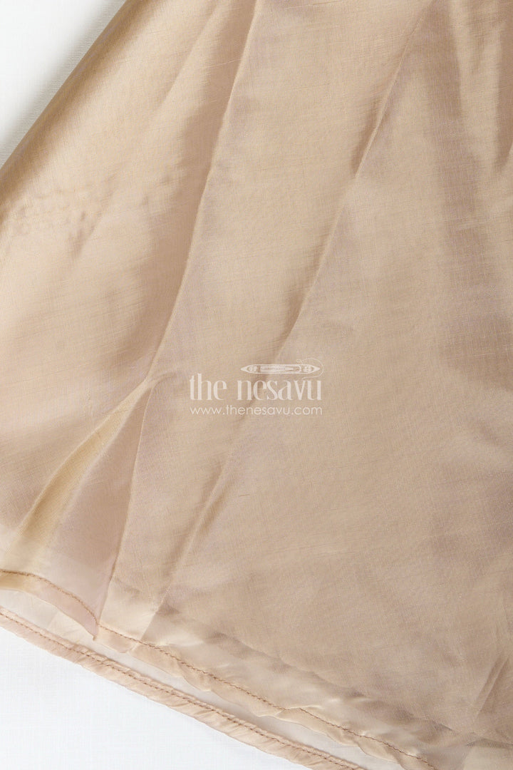 The Nesavu Girls Sharara / Plazo Set Palazzo Set for Girls with Rich Embroidered Crop Top and Sheer Dupatta in Glazed Organza Fabric Nesavu Nesavu Embroidered Palazzo Set Girls Designer Glazed Organza Statement Dupatta