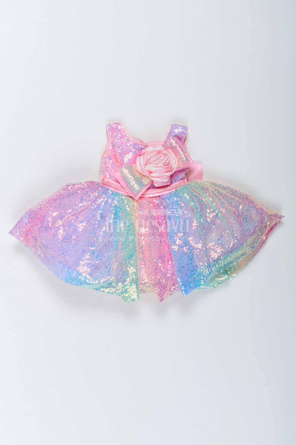 The Nesavu Girls Fancy Party Frock Party Dress for Girls in Multicolor for Wedding Moments Nesavu 16 (1Y) / Multicolor / Net PF349A-16 Nesavu Party Dress For Girls In Multicolor With Sequin Work PF349A-16