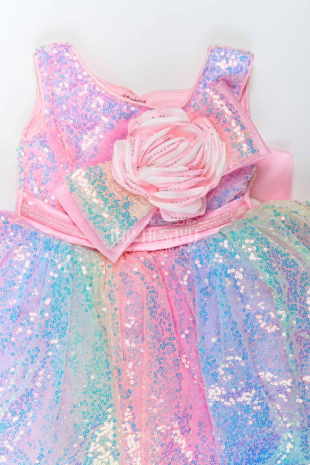 The Nesavu Girls Fancy Party Frock Party Dress for Girls in Multicolor for Wedding Moments Nesavu Nesavu Party Dress For Girls In Multicolor With Sequin Work