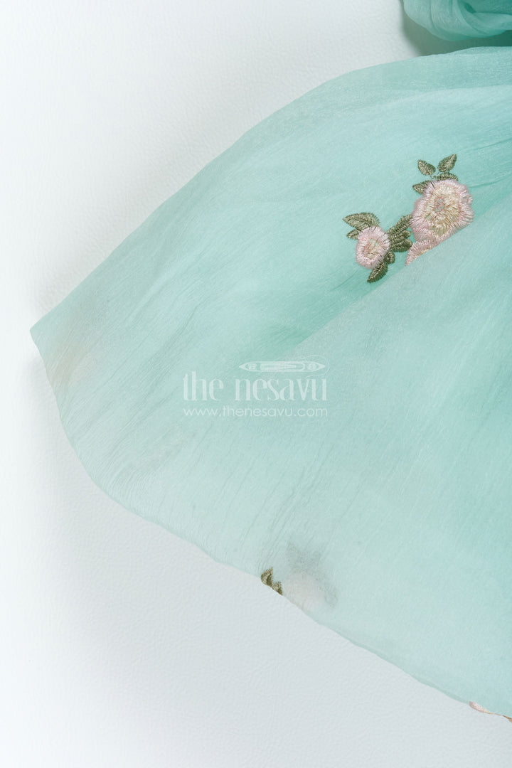 The Nesavu Girls Fancy Party Frock Party Dress for Girls in Multicolor with an Occasion Ready Finish Nesavu Nesavu Party Dress For Girls With Thread Embroidery For Weddings