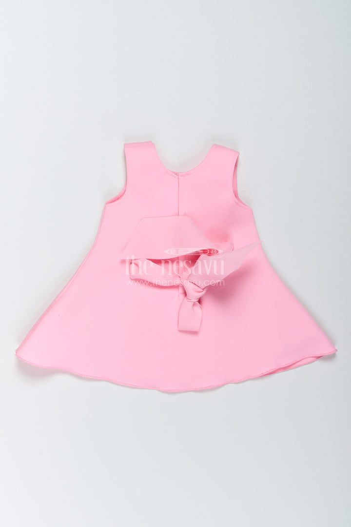 The Nesavu Girls Fancy Party Frock Party Dress for Girls in Pink with an Occasion Ready Finish Nesavu Nesavu Party Dress For Girls In Pink For Parties And Memorable Photos