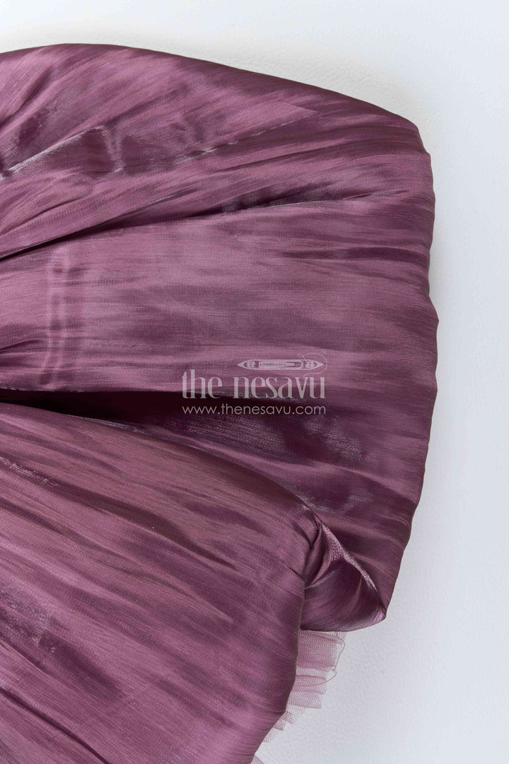 The Nesavu Girls Fancy Party Frock Party Dress for Girls in Purple for Family Celebrations Nesavu Nesavu Party Dress For Girls In Purple For Family Celebrations