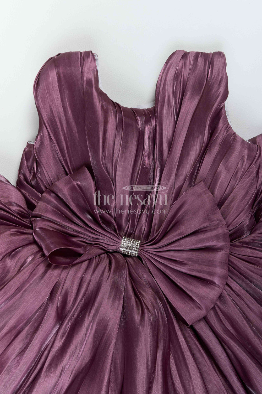 The Nesavu Girls Fancy Party Frock Party Dress for Girls in Purple for Family Celebrations Nesavu Nesavu Party Dress For Girls In Purple For Family Celebrations