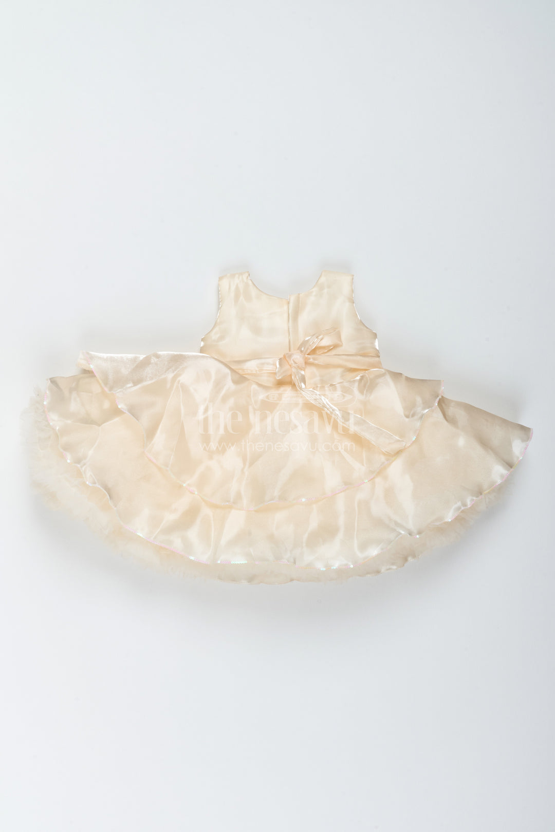 The Nesavu Girls Fancy Party Frock Party Dress for Girls in Yellow with an Occasion Ready Finish Nesavu Nesavu Party Dress For Girls In Yellow With Thread For Wedding Moments