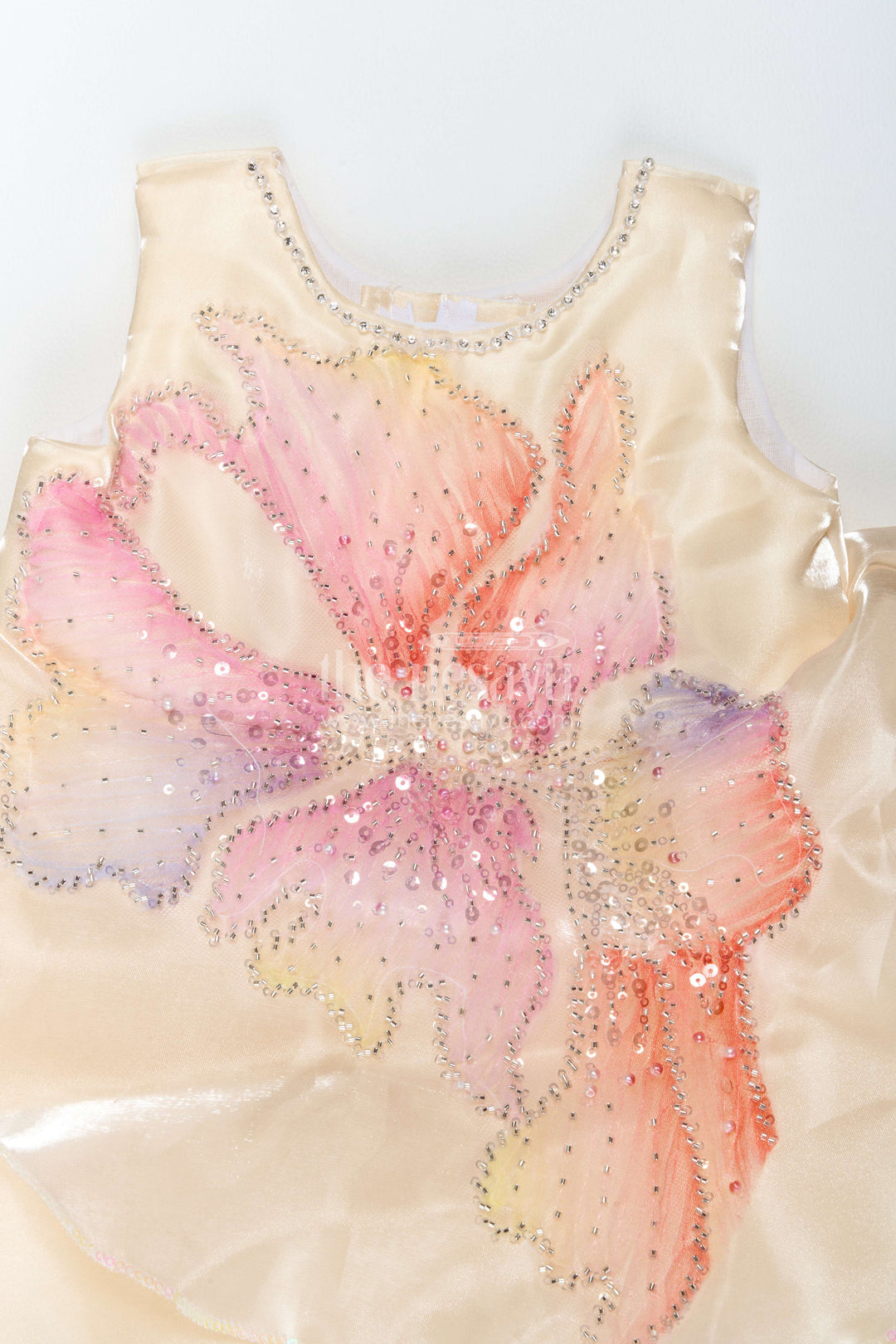 The Nesavu Girls Fancy Party Frock Party Dress for Girls in Yellow with an Occasion Ready Finish Nesavu Nesavu Party Dress For Girls In Yellow With Thread For Wedding Moments