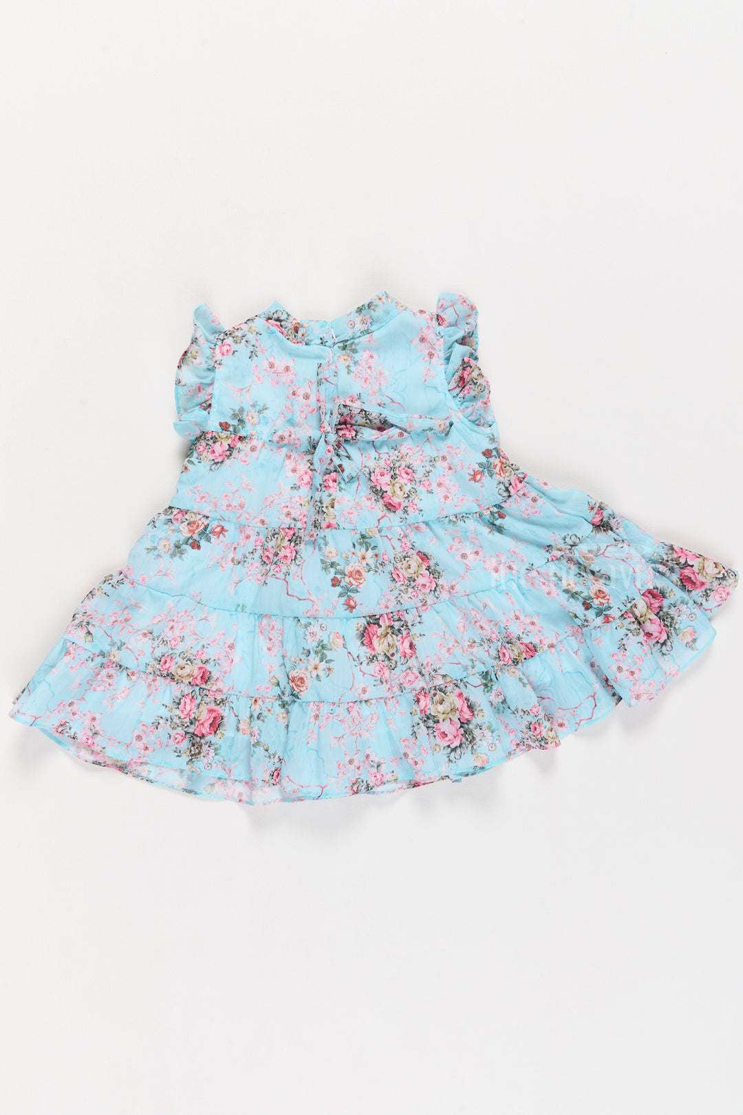 The Nesavu Girls Cotton Frock Party Wear Short Frock for Girls with Floral Patterns and Layered Skirt Nesavu Nesavu Party Wear Short Frock Girls Floral Patterns Elegant Layered Design