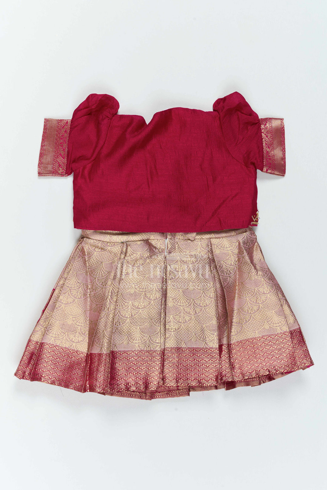 The Nesavu Silk Party Frock Party Wear Silk Frock in Pink with an Occasion Ready Finish Nesavu Nesavu Party Wear Silk Frock With Jacquard Weave For Weddings