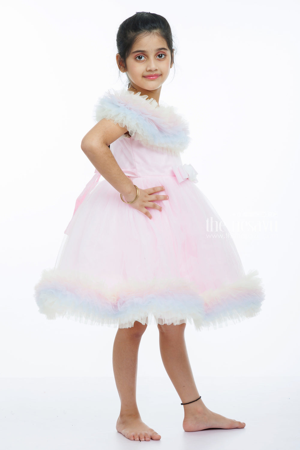 The Nesavu Girls Tutu Frock Pastel Dream Tulle Party Gown for Girls: Enchanting Elegance Nesavu Buy Girls Fancy Tulle Party Gown | Elegant Pastel Dress for Special Occasions | The Nesavu