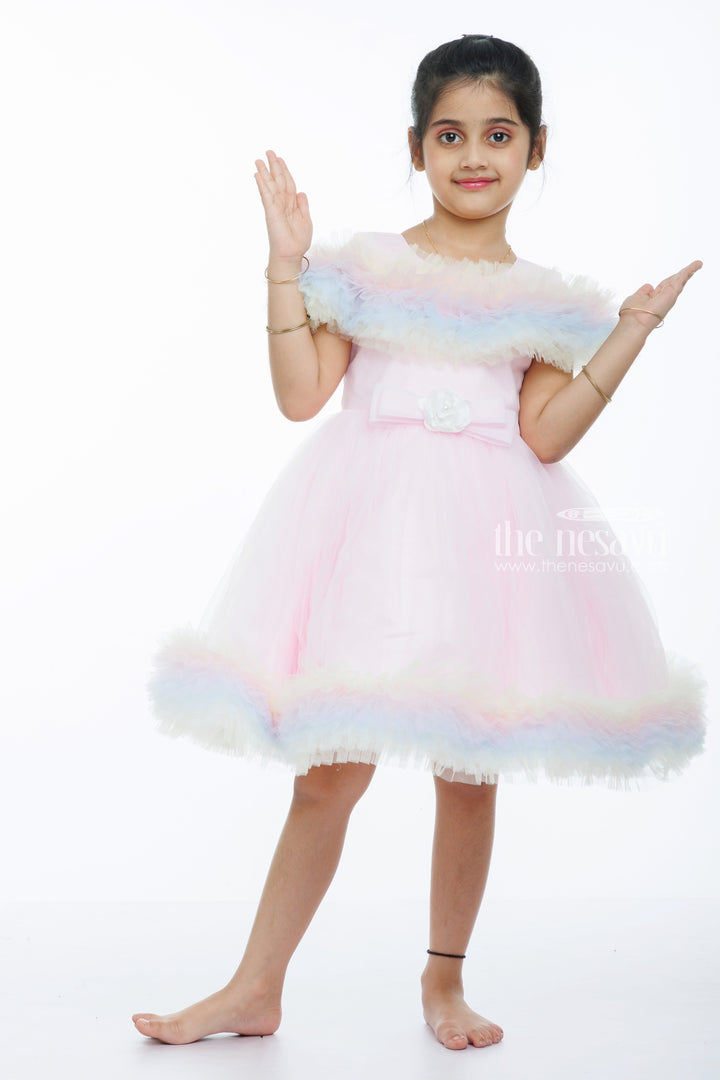 The Nesavu Girls Tutu Frock Pastel Dream Tulle Party Gown for Girls: Enchanting Elegance Nesavu Buy Girls Fancy Tulle Party Gown | Elegant Pastel Dress for Special Occasions | The Nesavu