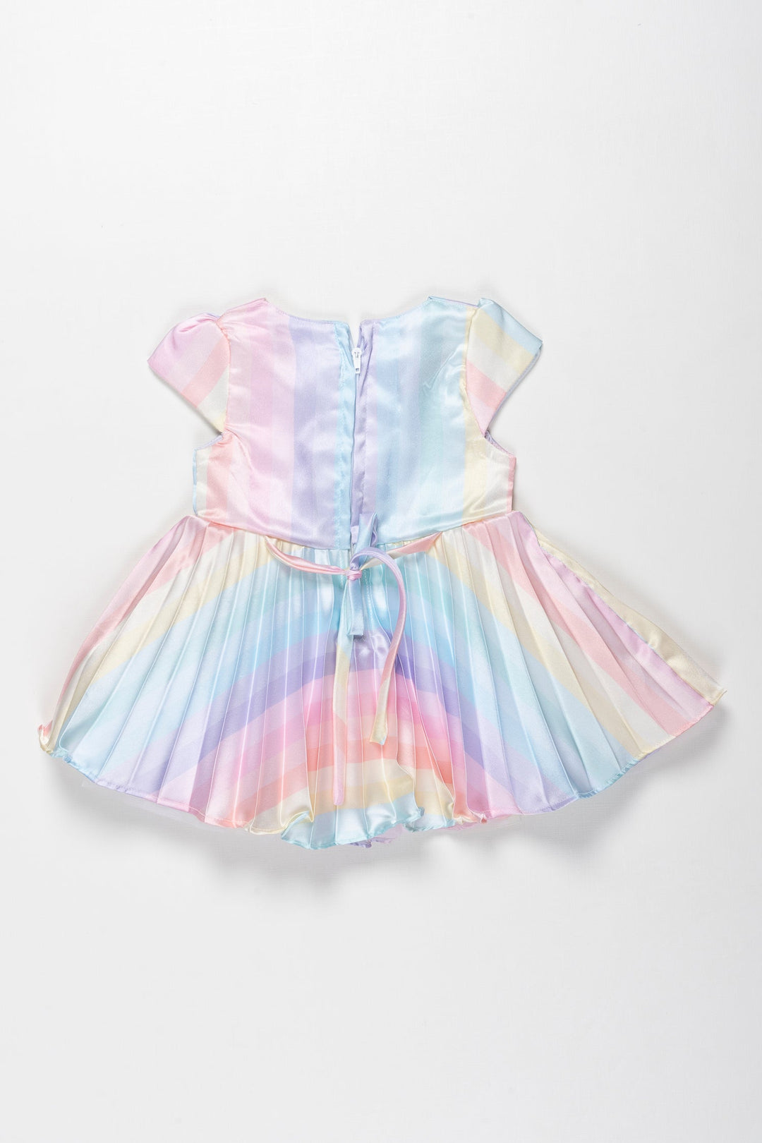 The Nesavu Baby Fancy Frock Pastel Rainbow Magic Sequin Dress for Baby Girls Nesavu Pastel Sequined Newborn Dress | Infant Magic Party Wear | The Nesavu
