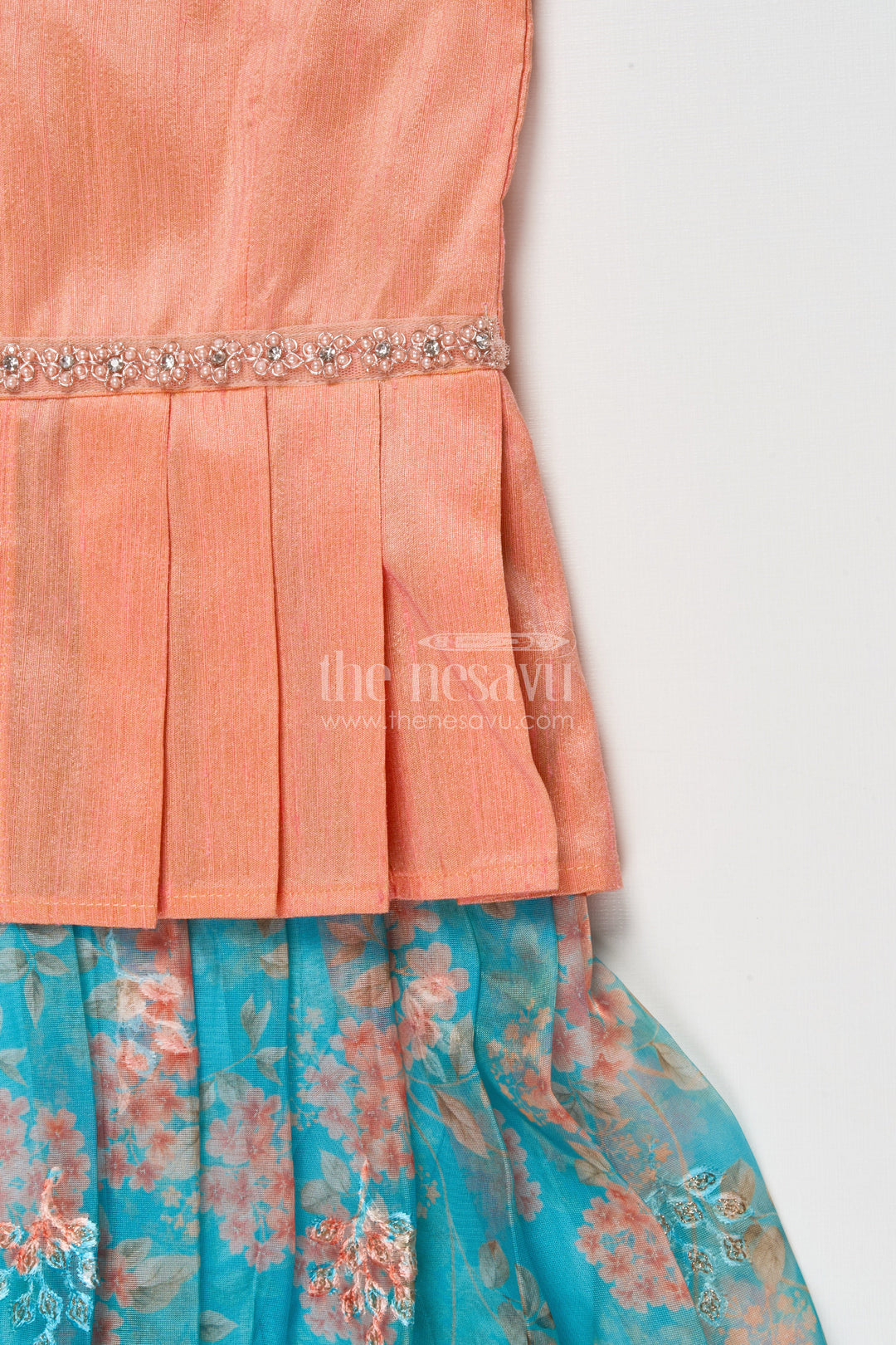 The Nesavu Pattu Pavadai Pattu Pavadai for Baby Girl’s Festive and Temple Occasions Nesavu Nesavu baby girl pattu pavadai tissue silk raw silk yoke traditional festivals