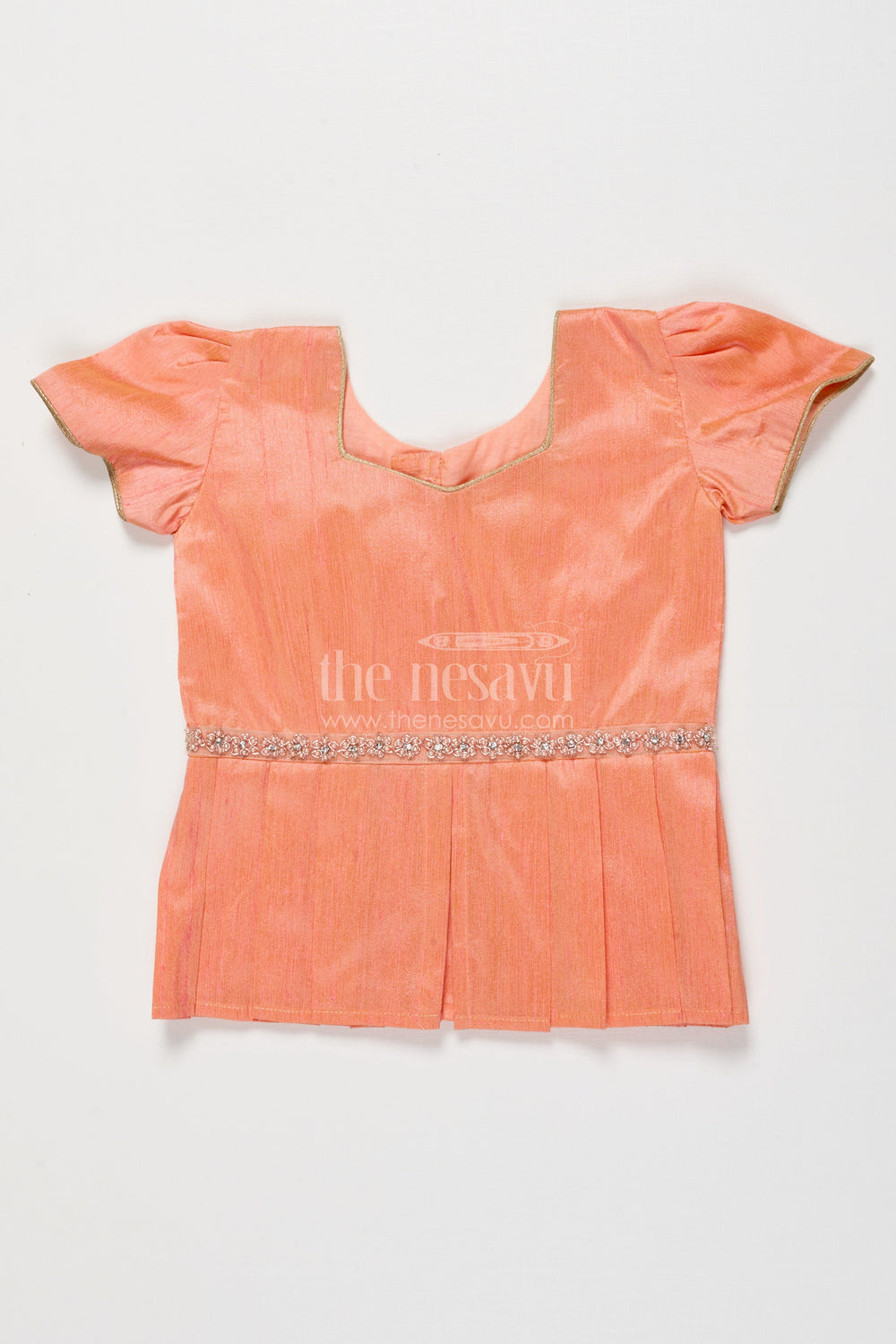 The Nesavu Pattu Pavadai Pattu Pavadai for Baby Girl’s Festive and Temple Occasions Nesavu Nesavu baby girl pattu pavadai tissue silk raw silk yoke traditional festivals