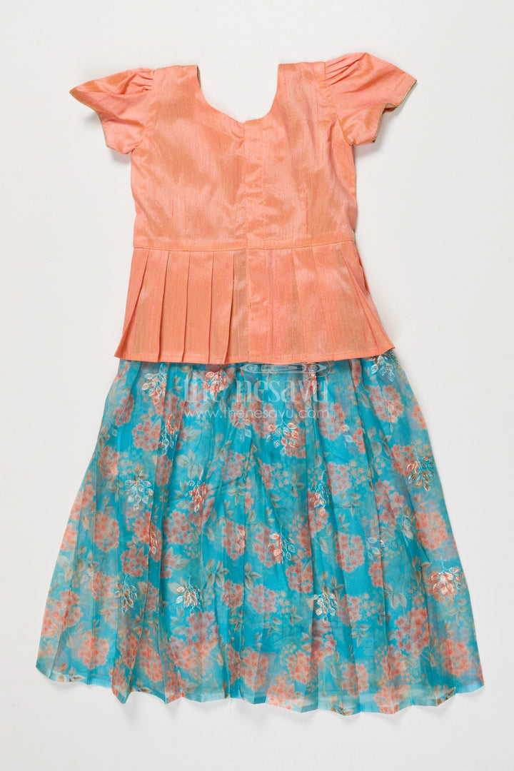 The Nesavu Pattu Pavadai Pattu Pavadai for Baby Girl’s Festive and Temple Occasions Nesavu Nesavu baby girl pattu pavadai tissue silk raw silk yoke traditional festivals