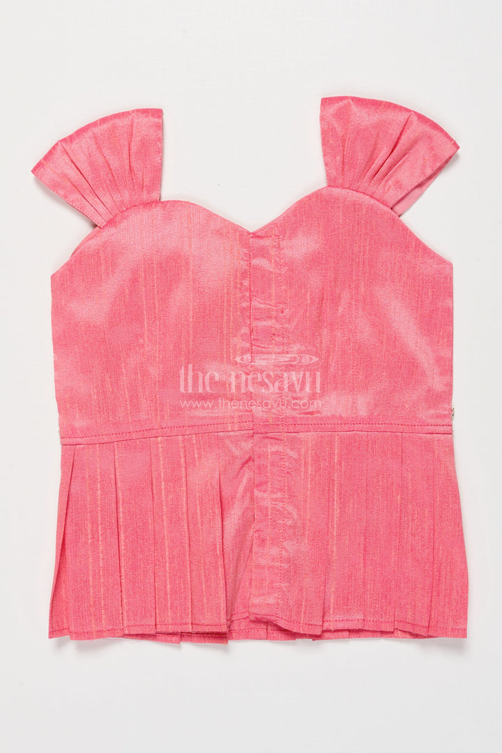 The Nesavu Pattu Pavadai Pattu Pavadai for Baby Girl’s Festive Days and Family Gatherings Nesavu Nesavu pattu pavadai baby girls Banaras tissue silk raw silk yoke festive occasions