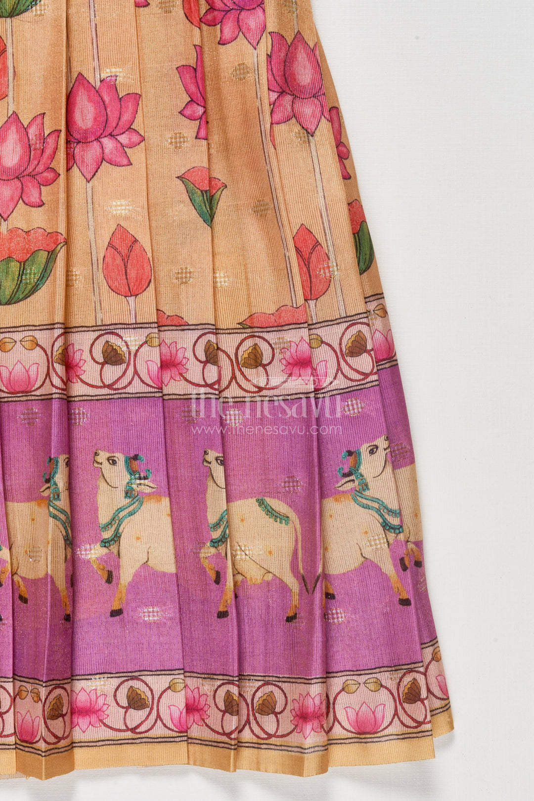 The Nesavu Pattu Pavadai Pattu Pavadai for Baby Girl’s First Festival or Traditional Ceremony Nesavu Nesavu baby girl pattu pavadai chanderi yoke traditional festivals naming ceremonies