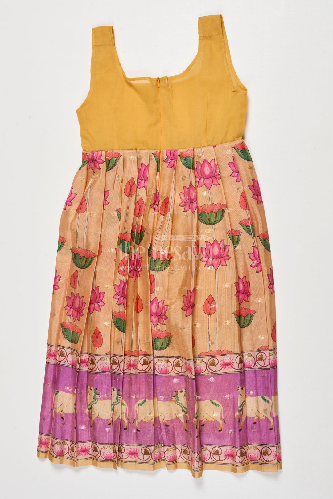 The Nesavu Pattu Pavadai Pattu Pavadai for Baby Girl’s First Festival or Traditional Ceremony Nesavu Nesavu baby girl pattu pavadai chanderi yoke traditional festivals naming ceremonies