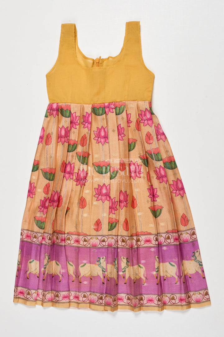 The Nesavu Pattu Pavadai Pattu Pavadai for Baby Girl’s First Festival or Traditional Ceremony Nesavu Nesavu baby girl pattu pavadai chanderi yoke traditional festivals naming ceremonies