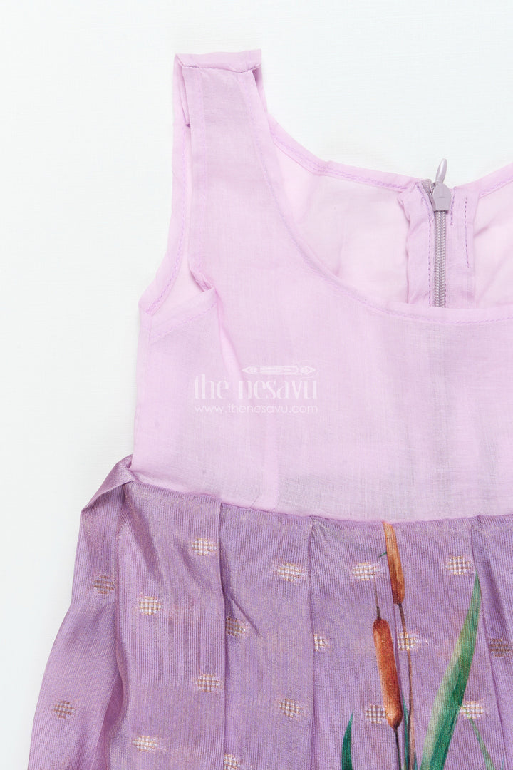 The Nesavu Pattu Pavadai Pattu Pavadai for Toddler Girl with Banaras Silk Yoke for Weddings and Festivals Nesavu Nesavu toddler girl pattu pavadai with Banaras silk yoke and semi Banaras skirt for weddings and festive wear