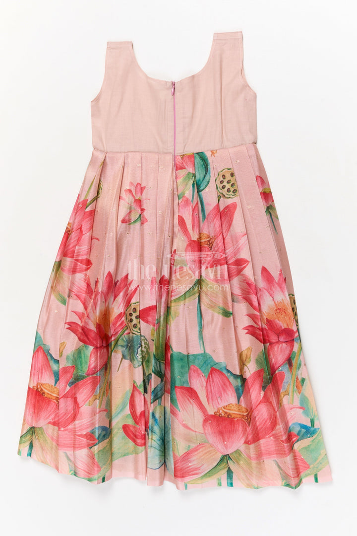 The Nesavu Pattu Pavadai Pattu Pavadai for Toddler Girl with Raw Silk Yoke for Ethnic Family Events Nesavu Nesavu toddler girl pattu pavadai with raw silk yoke and Banaras art silk skirt for festive family gatherings