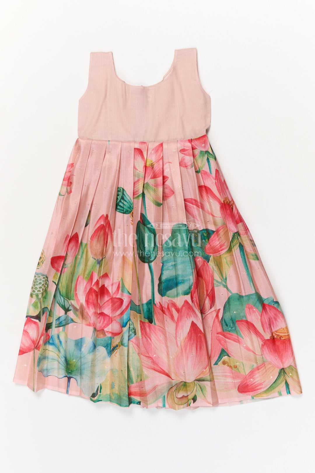 The Nesavu Pattu Pavadai Pattu Pavadai for Toddler Girl with Raw Silk Yoke for Ethnic Family Events Nesavu Nesavu toddler girl pattu pavadai with raw silk yoke and Banaras art silk skirt for festive family gatherings