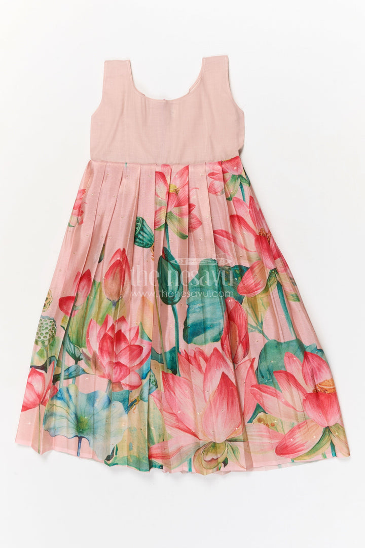 The Nesavu Pattu Pavadai Pattu Pavadai for Toddler Girl with Raw Silk Yoke for Ethnic Family Events Nesavu Nesavu toddler girl pattu pavadai with raw silk yoke and Banaras art silk skirt for festive family gatherings