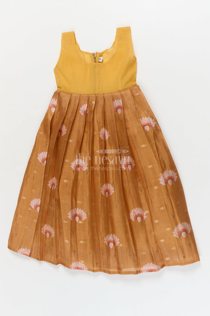 The Nesavu Pattu Pavadai Pattu Pavadai Set for Baby Girls’ Temple Visits and Festive Wear Nesavu 18 (2Y) / Turquoise / Banarasi GPP362B-18 Nesavu pattu pavadai set for baby girls with lotus skirt and scallop peplum blouse