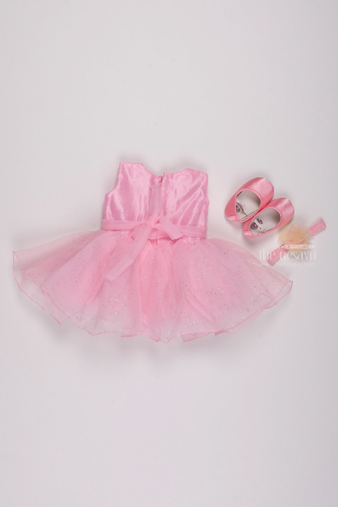 The Nesavu Girls Tutu Frock Petal Pink Parade: Multicolor Layered Party Frock with Vibrant Applique Designs Nesavu Birthday Girl Outfit Frock Selections | Trendy Dresses for Little Girls | The Nesavu