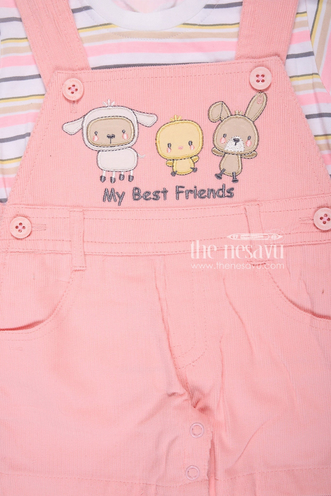The Nesavu Baby Rompers/Onesies Pink Bear-Themed Baby Boy Romper Set Nesavu Pink Bear-Themed Baby Boy Romper Set - Adorable & Comfortable