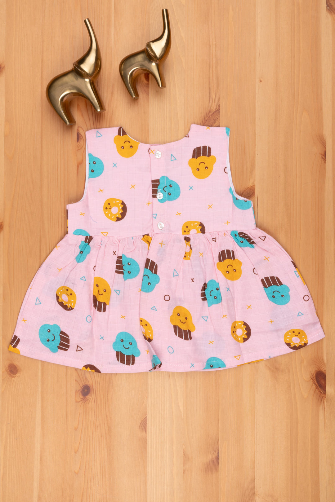 The Nesavu Baby Frock / Jhabla Pink Delight: Cartoon Snack-Printed Fancy Dress for Girls Nesavu Buy Cartoon Printed Pink Frock Online | Baby Frock Online | The Nesavu