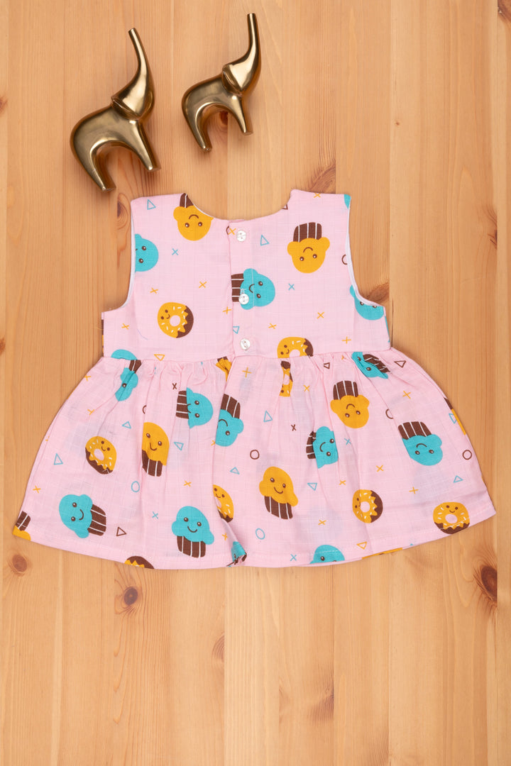 The Nesavu Baby Frock / Jhabla Pink Delight: Cartoon Snack-Printed Fancy Dress for Girls Nesavu Buy Cartoon Printed Pink Frock Online | Baby Frock Online | The Nesavu