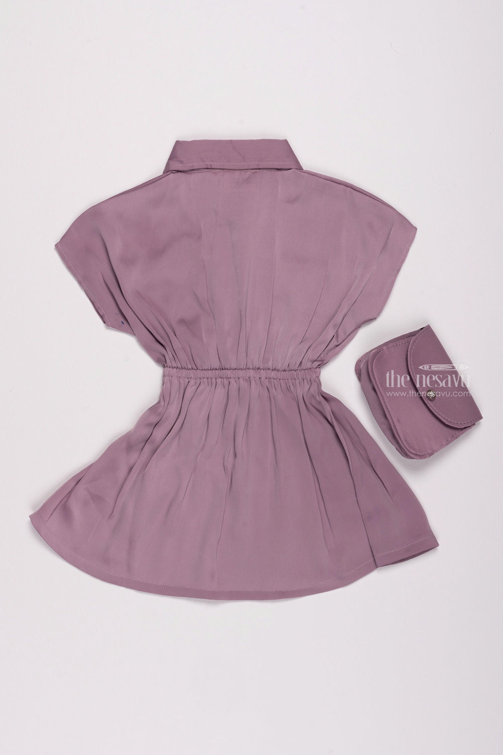 The Nesavu Girls Fancy Frock Pink Elegance: Cut-Away Collared Organza Frock for Girls Nesavu Cute & Comfy: Shop the Latest Cotton Frock Designs for Baby Girls | The Nesavu