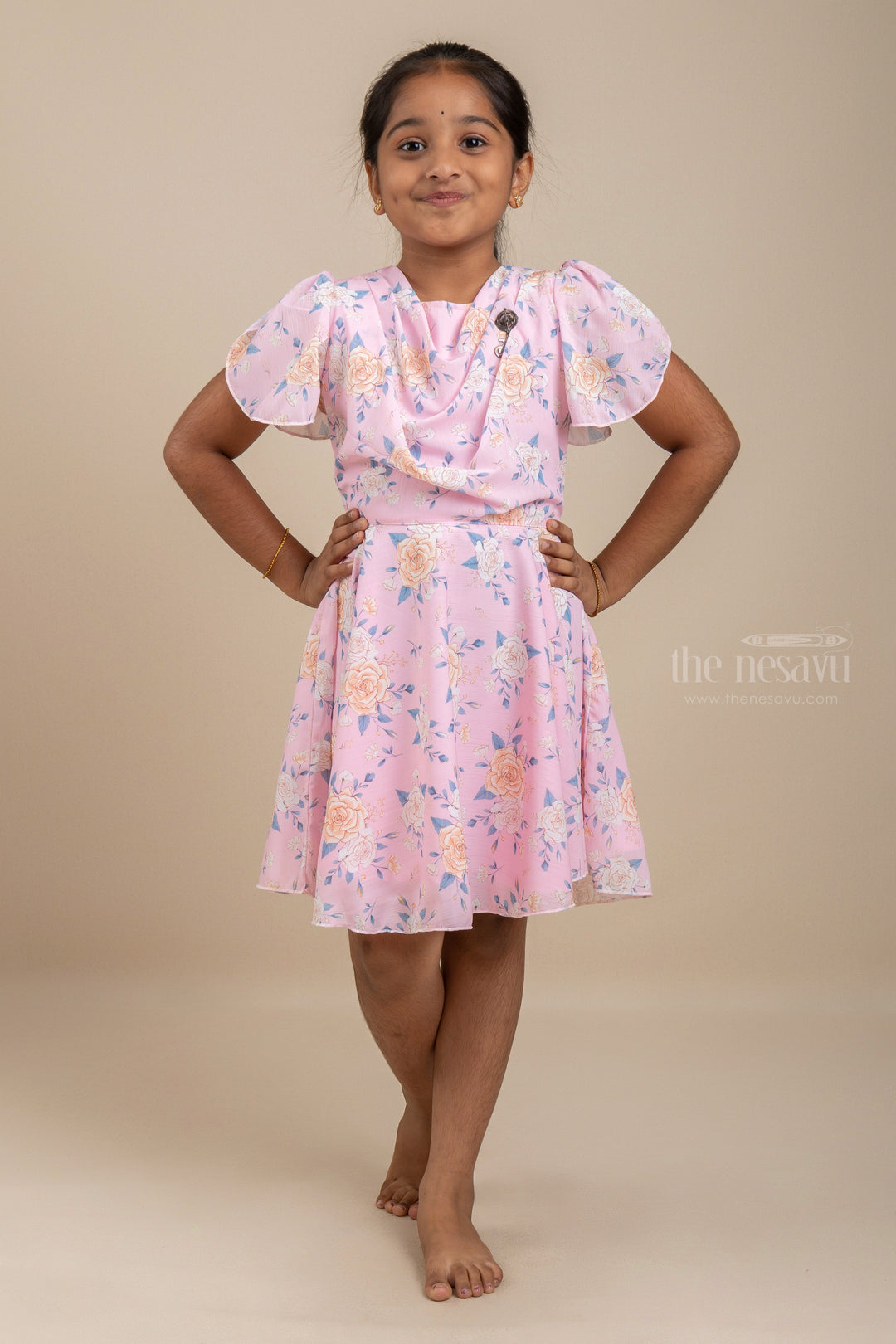 The Nesavu Girls Fancy Frock Pinkish Girl - Cute Pink Cotton Frocks For Little Girls Nesavu Cotton Frock Models| Cute Frocks For Girls| The Nesavu